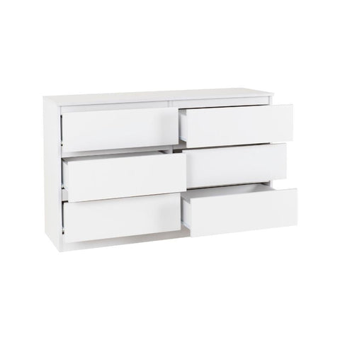 SECONIQUE, Malvern, 6 Draw, Chest Drawer - yofurn