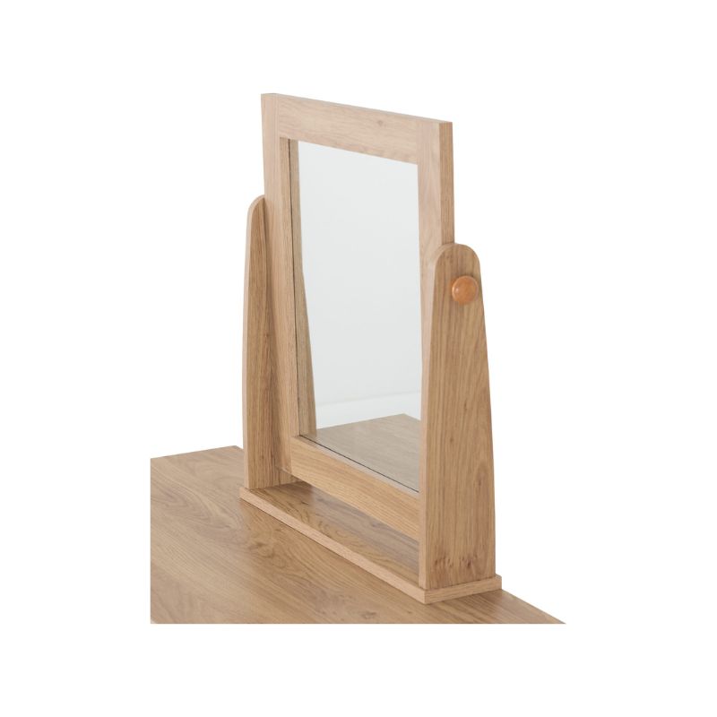 (SECONIQUE) 3 Draw, 1 Mirror Stand, Stool, Dressing Table by Seville - yofurn