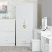 SECONIQUE, Nevada, 2 Door, 1 Draw, Gloss, Wardrobe - yofurn